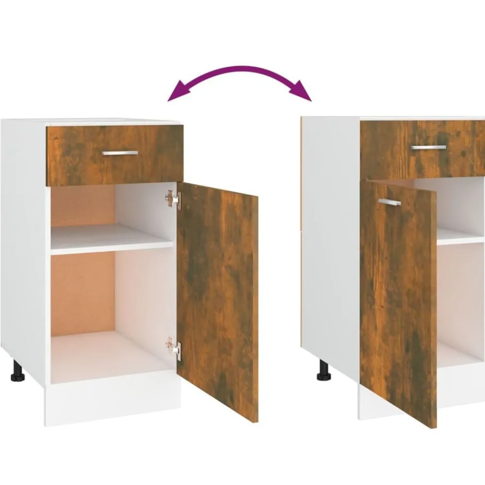 vidaXL Armarios Y Almacenamiento-Mueble bajo con cajón "Lyon" de, , 40 x 46 x 81,5 cm, madera de ingeniería