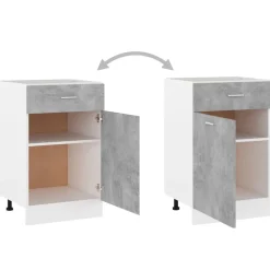 vidaXL Armarios Y Almacenamiento-Mueble bajo con cajón