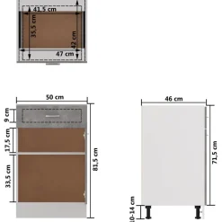 vidaXL Armarios Y Almacenamiento-Mueble bajo con cajón
