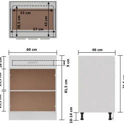 vidaXL Armarios Y Almacenamiento-Mueble bajo con cajón 