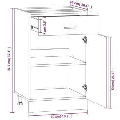vidaXL Mueble bajo con cajón