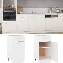 vidaXL Armarios Y Almacenamiento-Mueble bajo con cajón "Lyon" 40x46x81,5 cm madera de ingeniería