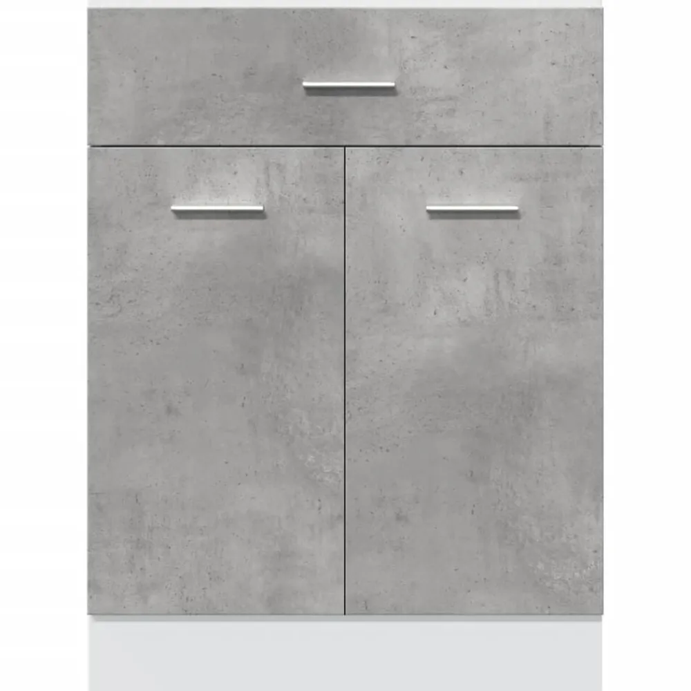 vidaXL Armarios Y Almacenamiento-Mueble bajo con cajón "Lyon" de, gris hormigón, 60 x 46 x 81,5 cm, madera de ingeniería