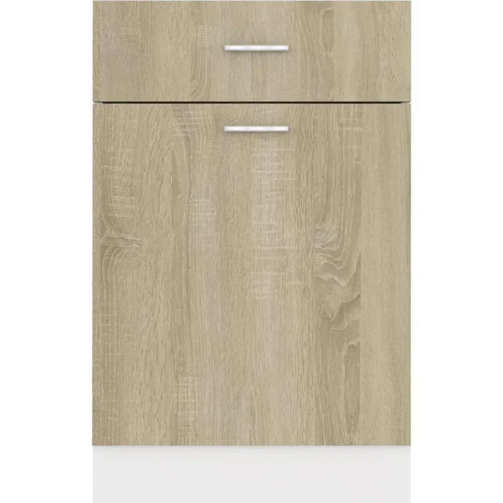 vidaXL Mueble bajo con cajón "Lyon" de , 50 x 46 x 81,5 cm, madera de ingeniería Roble Sonoma Discount