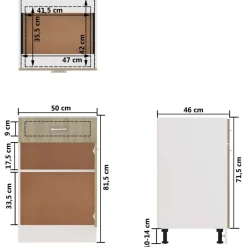 vidaXL Mueble bajo con cajón