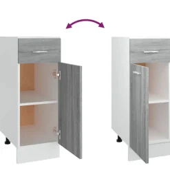 vidaXL Armarios Y Almacenamiento-Mueble bajo con cajón