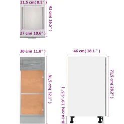 vidaXL Armarios Y Almacenamiento-Mueble bajo con cajón