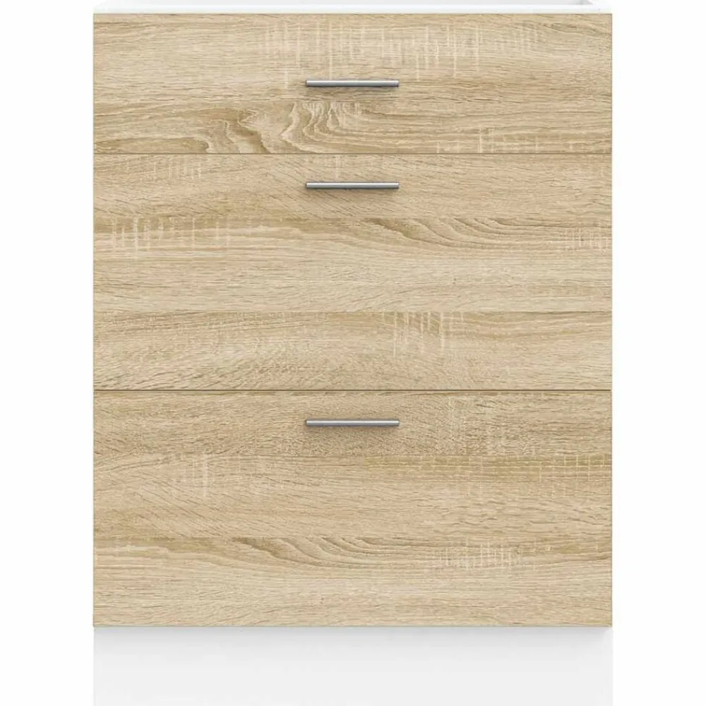 vidaXL Mueble bajo de cocina "Lyon" de de madera de ingeniería Roble Sonoma