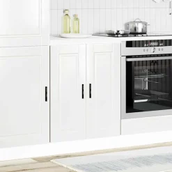vidaXL Armarios Y Almacenamiento-Mueble bajo de cocinaporto alto brillo blanco