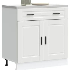 vidaXL Mueble bajo de cocinaPorto madera contrachapada blanca Blanco Sale