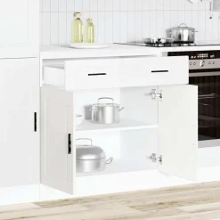 vidaXL Mueble bajo de cocinaPorto madera contrachapada blanca Blanco Sale