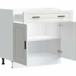 vidaXL Mueble bajo de cocinaPorto madera contrachapada blanca Blanco Sale