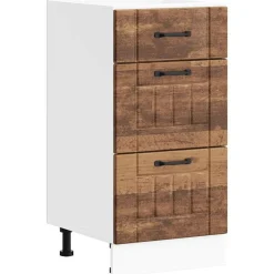 vidaXL Mueble bajo de cocina Lucca madera vieja Madera envejecida Hot