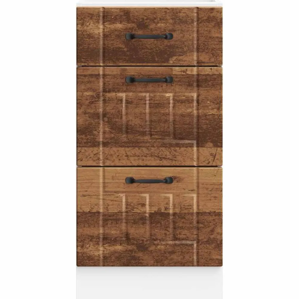 vidaXL Mueble bajo de cocina Lucca madera vieja Madera envejecida Hot