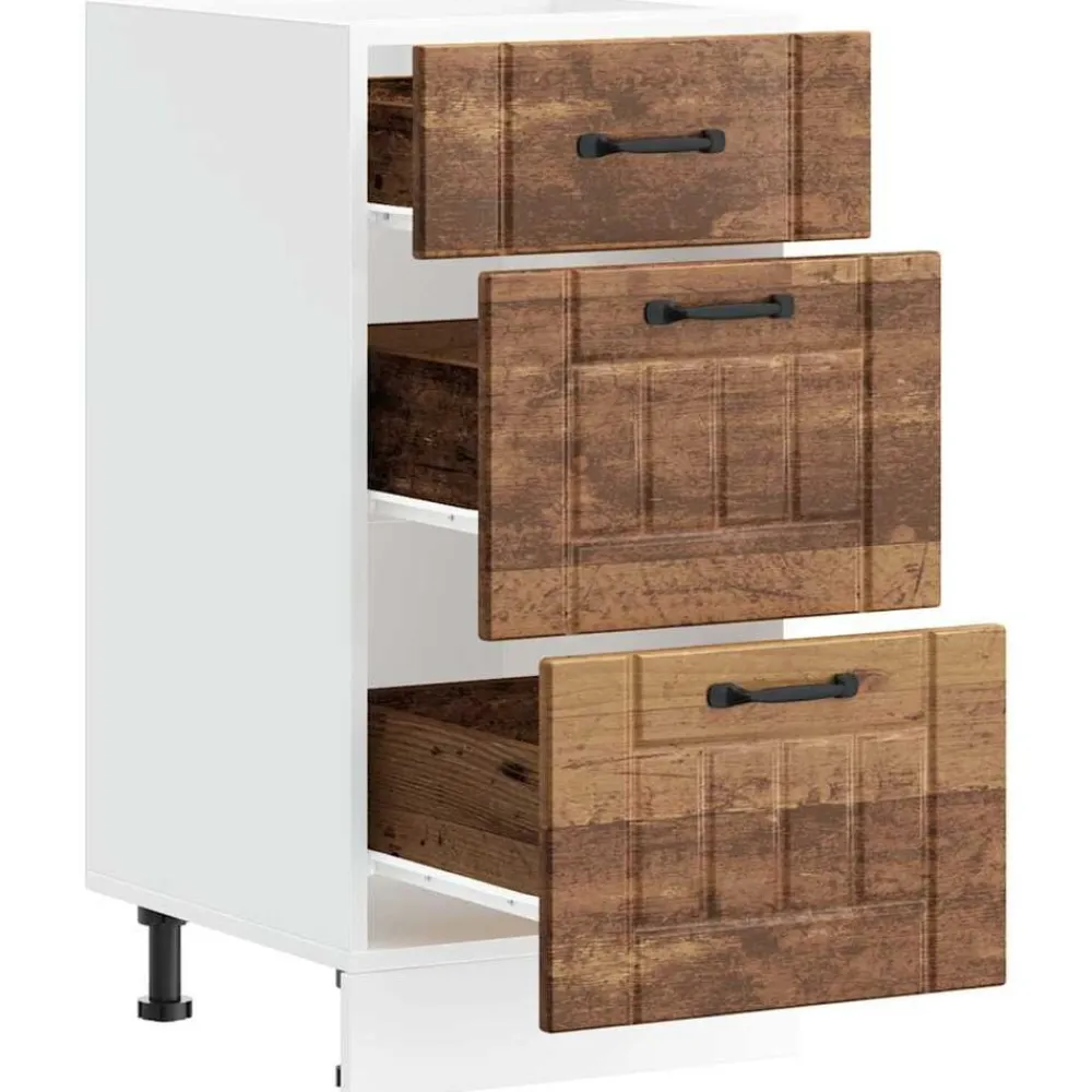 vidaXL Mueble bajo de cocina Lucca madera vieja Madera envejecida Hot