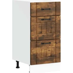 vidaXL Mueble bajo de cocina Lucca Roble ahumado Discount