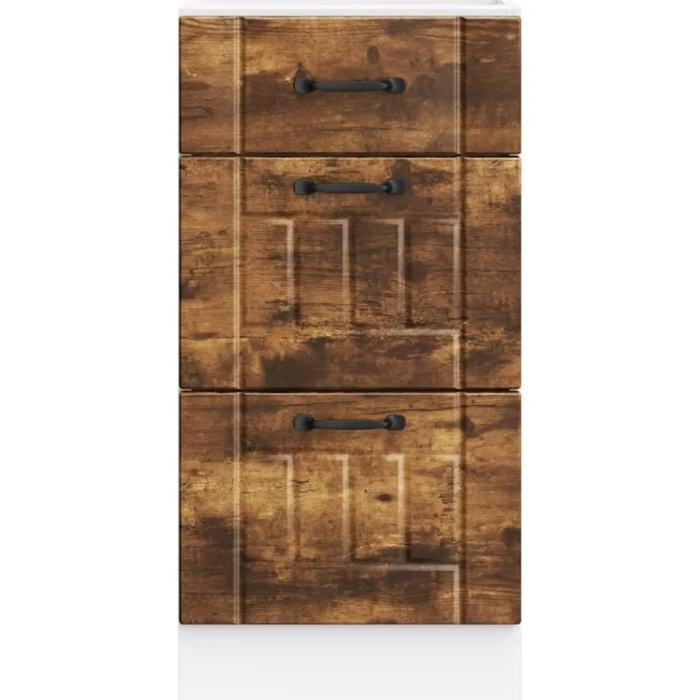 vidaXL Mueble bajo de cocina Lucca Roble ahumado Discount