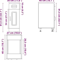 vidaXL Mueble bajo de cocina Kalmar madera ingeniería de roble marrón Marr&oacute;n roble Online