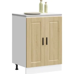 vidaXL Mueble bajo de cocinaporto roble sonoma madera reconstituida Madera reciclada Sale