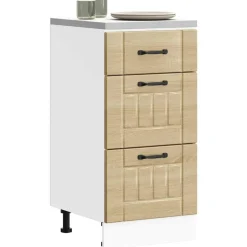 vidaXL Armarios Y Almacenamiento-Mueble bajo de cocina Lucca roble sonoma