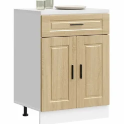 vidaXL Mueble bajo de cocinaporto roble sonoma madera reconstituida Madera reciclada Clearance