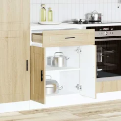 vidaXL Mueble bajo de cocinaporto roble sonoma madera reconstituida Madera reciclada Clearance