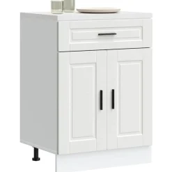 vidaXL Mueble bajo de cocinaPorto madera contrachapada blanca Blanco Outlet