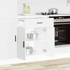 vidaXL Mueble bajo de cocinaPorto madera contrachapada blanca Blanco Outlet