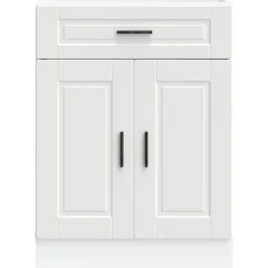 vidaXL Mueble bajo de cocinaPorto madera contrachapada blanca Blanco Outlet