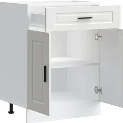 vidaXL Mueble bajo de cocinaPorto madera contrachapada blanca Blanco Outlet