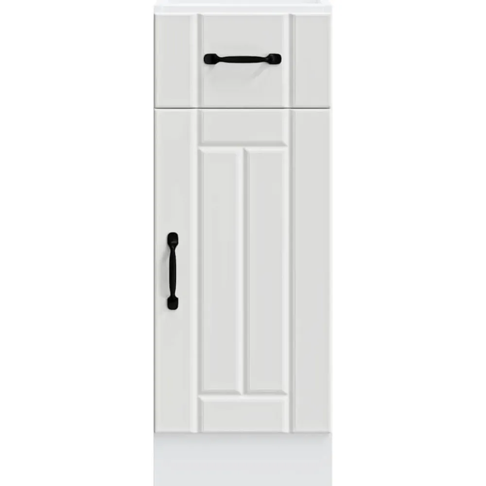 vidaXL Armarios Y Almacenamiento-Mueble bajo de cocina Lucca madera de ingeniería blanca