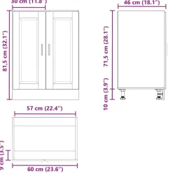 vidaXL Armarios Y Almacenamiento-Mueble bajo de cocinaPorto madera contrachapada blanca