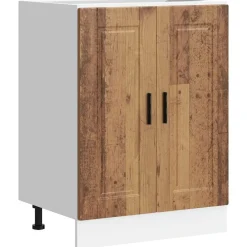 vidaXL Mueble bajo de cocinaporto madera vieja madera reconstituida Madera envejecida Online