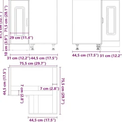 vidaXL Mueble bajo esquinero de cocina Kalmar madera ingeniería blanca Blanco New