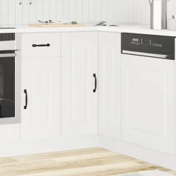 vidaXL Mueble bajo esquinero de cocina Kalmar madera ingeniería blanca Blanco New