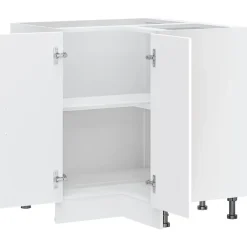 vidaXL Mueble bajo esquinero de cocina Kalmar madera ingeniería blanca Blanco New