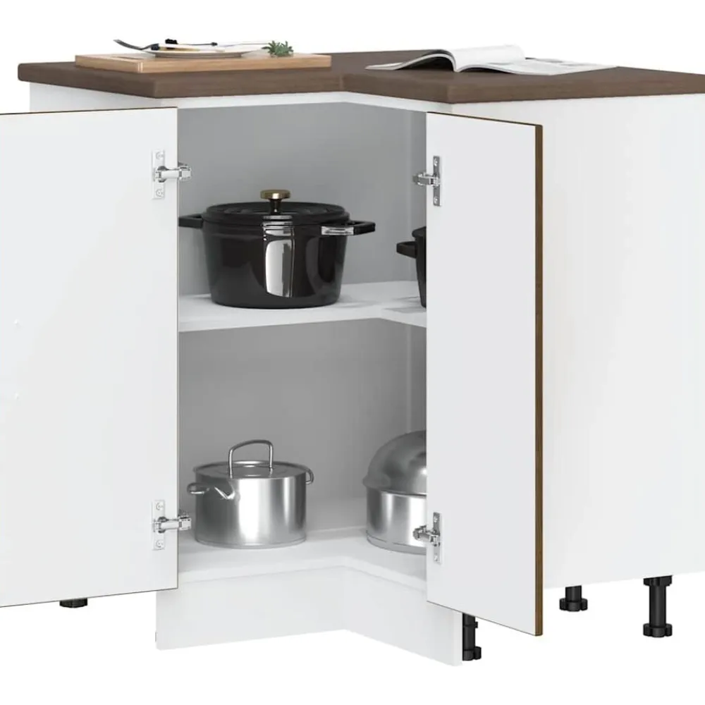 vidaXL Mueble bajo esquina de cocinaporto madera reconstituida Roble marrón Discount