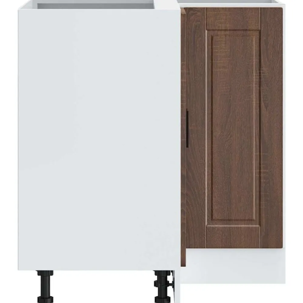 vidaXL Mueble bajo esquina de cocinaporto madera reconstituida Roble marrón Discount