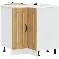 vidaXL Mueble bajo esquinero cocina Kalmar madera de Roble artesanal Best