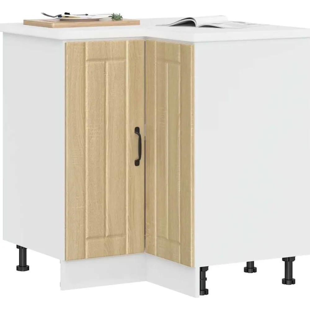 vidaXL Armarios Y Almacenamiento-Mueble bajo esquina de cocina Lucca madera reconstituida