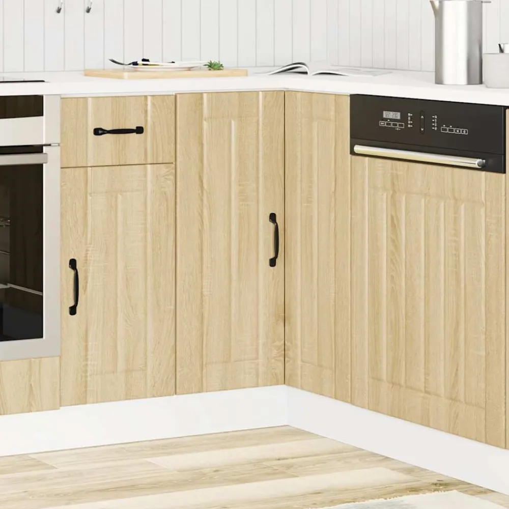 vidaXL Armarios Y Almacenamiento-Mueble bajo esquina de cocina Lucca madera reconstituida