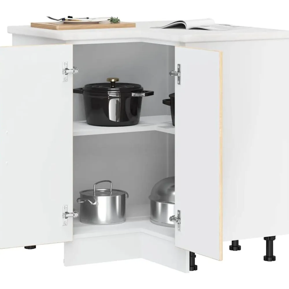 vidaXL Armarios Y Almacenamiento-Mueble bajo esquina de cocina Lucca madera reconstituida