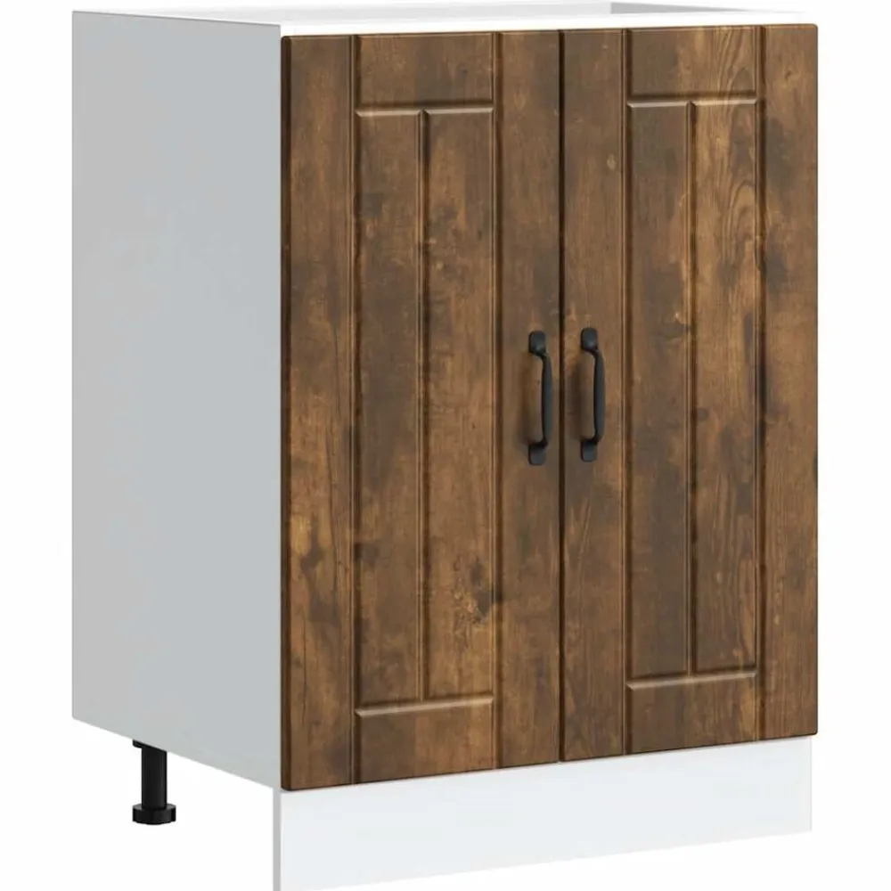 vidaXL Armarios Y Almacenamiento-Mueble bajo fregadero Lucca madera contrachapada