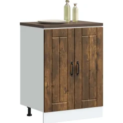 vidaXL Armarios Y Almacenamiento-Mueble bajo fregadero Lucca madera contrachapada
