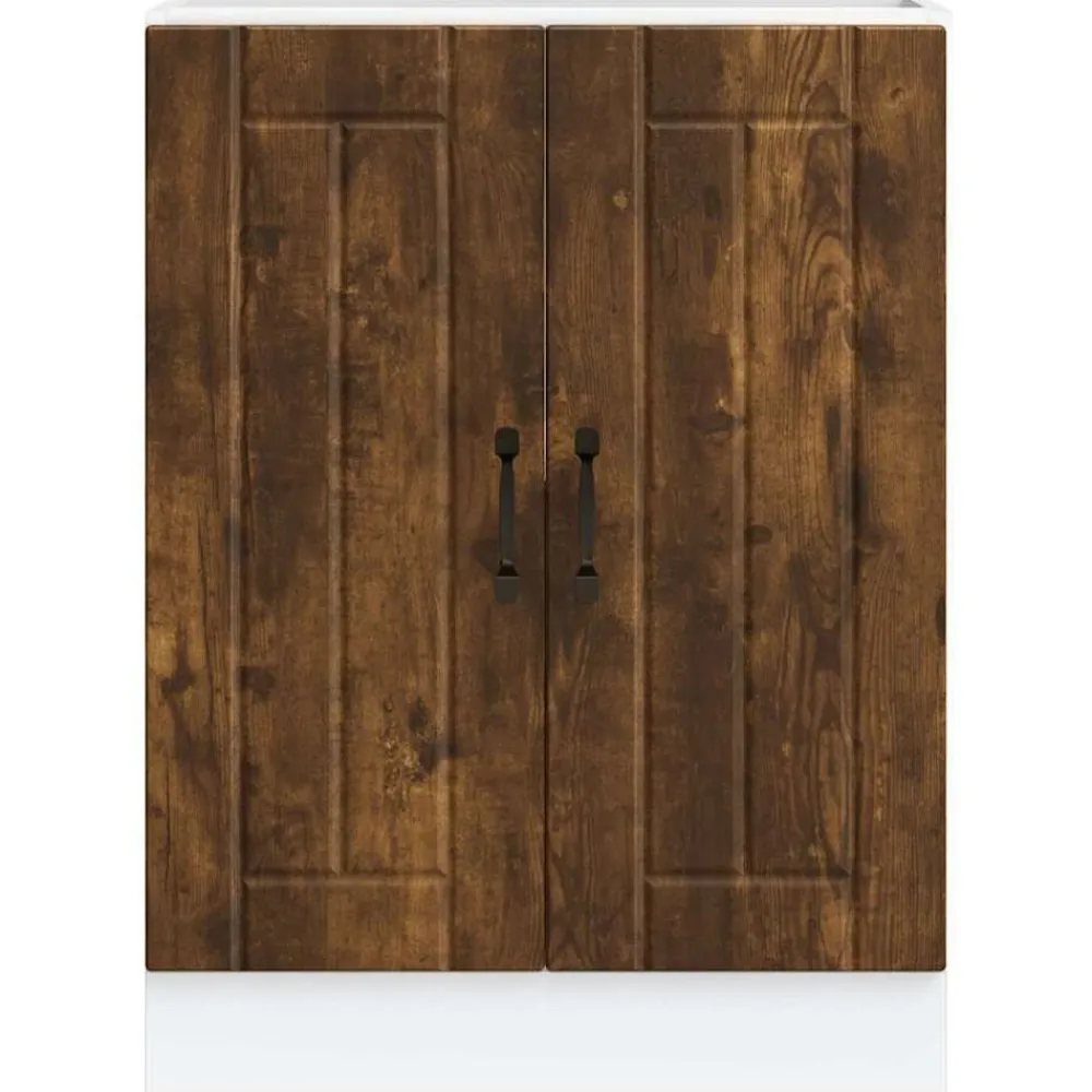 vidaXL Armarios Y Almacenamiento-Mueble bajo fregadero Lucca madera contrachapada