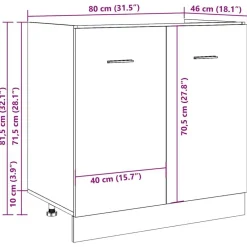 vidaXL Mueble bajo fregadero