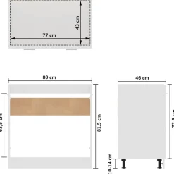 vidaXL Armarios Y Almacenamiento-Mueble bajo fregadero 