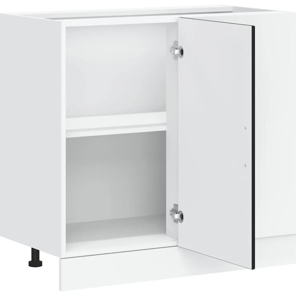 vidaXL Mueble bajo para fregadero "Lyon" de madera de ingeniería negra Negro Online
