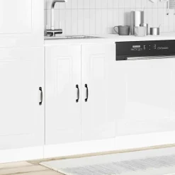vidaXL Armarios Y Almacenamiento-Mueble bajo para fregadero Kalmar blanco brillo 60x46x81,5 cm