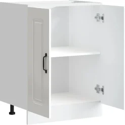 vidaXL Armarios Y Almacenamiento-Mueble bajo para fregadero Kalmar blanco brillo 60x46x81,5 cm
